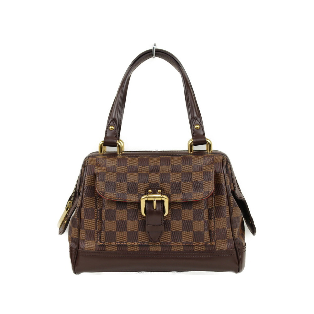 Louis Vuitton Knightsbridge Damier Ebene Brown Handbag Red